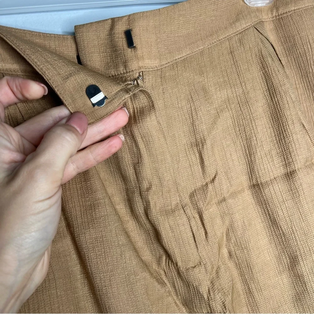 NWT Something Navy Drapey Shorts In Tan Praline‎ High Waist Tailored